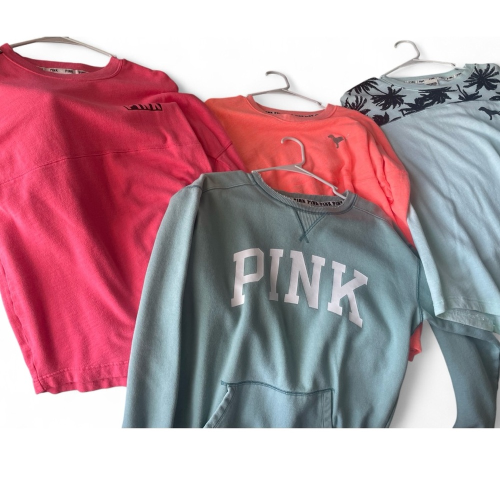 Four PINK Pullovers